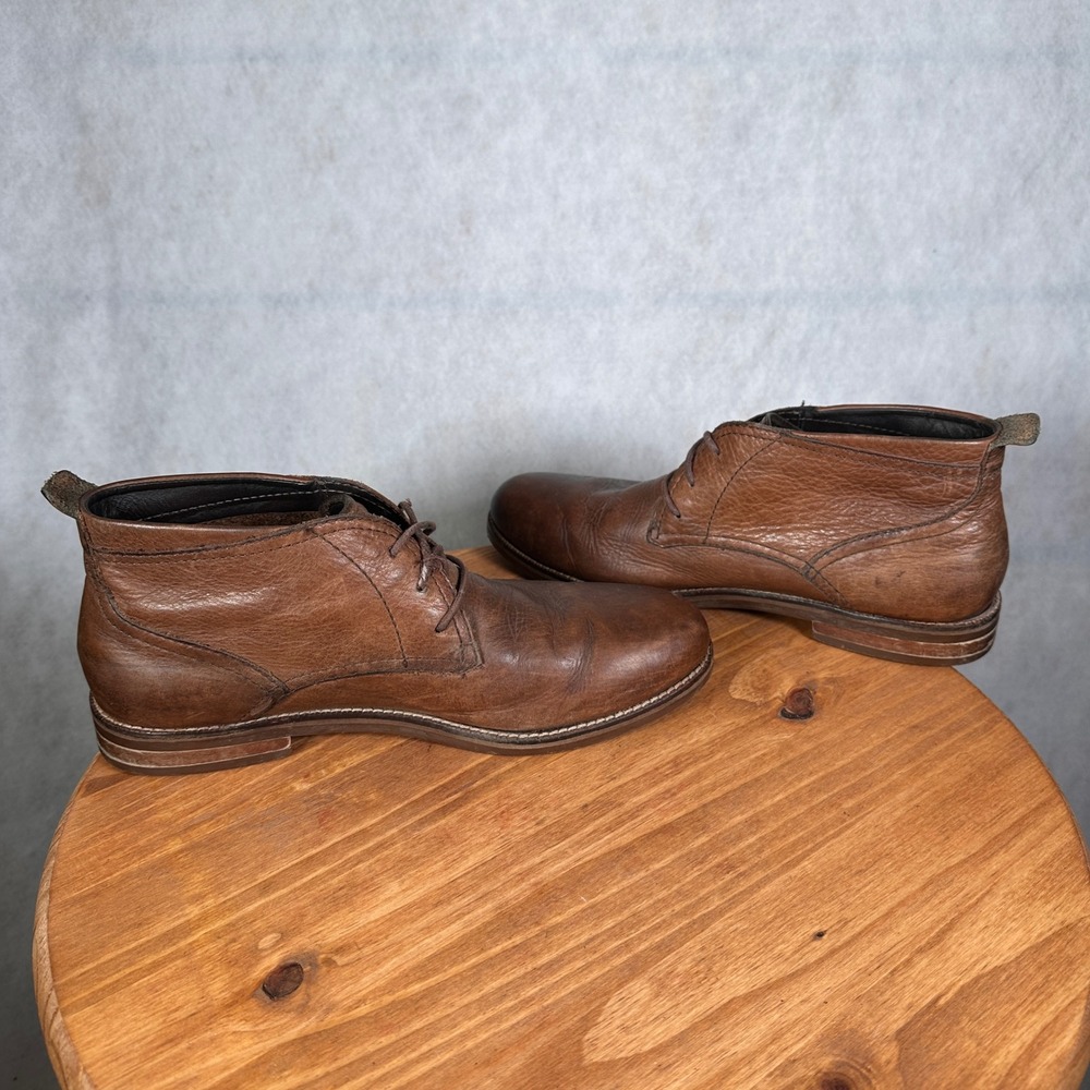 Cole Haan Chukka Boots Mens 10 M Brown Leather C11847 Good Lace Up Ankle Boot - Picture 10 of 13